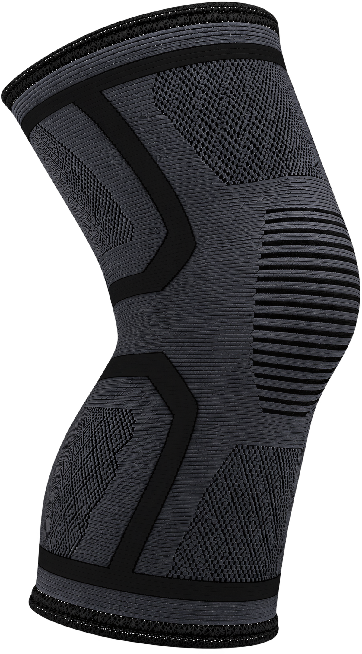 Bendwise Knee Sleeve compression knee brace, black with graphite accents